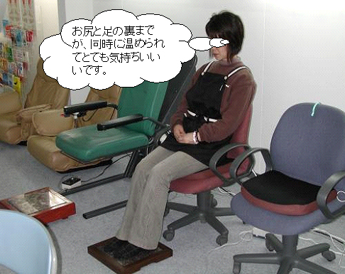 足が冷たい人、体温をあげたい人専用の足温器と座温浴クッション 足が冷たい人、体温をあげたい人専用の足温器と座温浴クッション